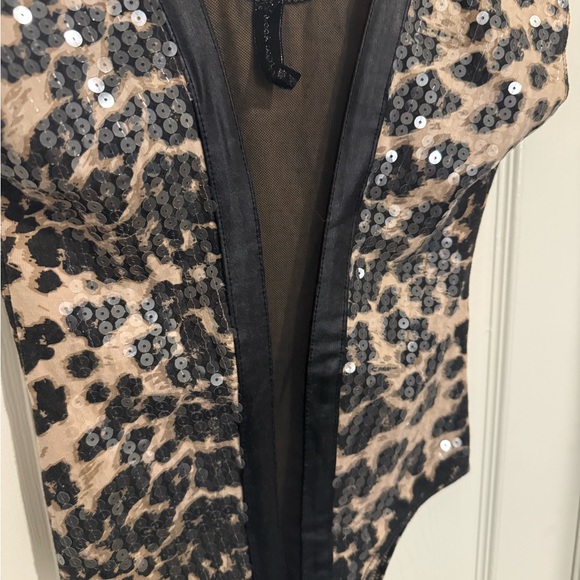 Leopard Print Sheer Chemise bodysuit - Picture 2 of 8